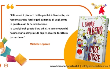 Il giovanissimo book ambassador Michele ha letto per noi "Il grande Albero di Case Basse" di Luisa Mattia